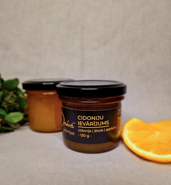 Cidoniju ievārījums (cidonijas, āboli, apelsīni) 130g